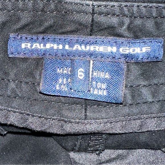Polo Ralph Lauren Golf Womens Chino Pants Size 6 Black Flat Front Zipper Pockets - Picture 5 of 13